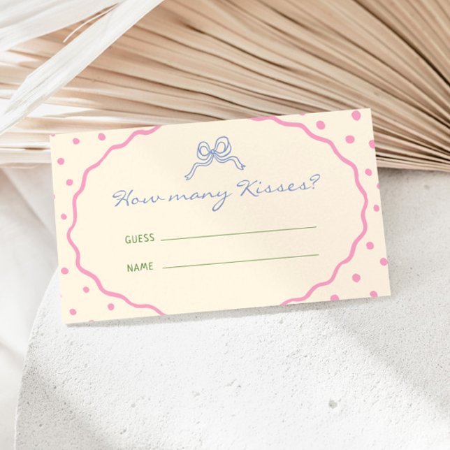 Söta Handritade Färgglada Hur Många Kyssar Tilläggskort (Skapare uppladdad)