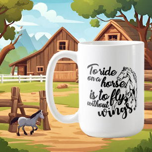 Söta hästälskare ord art Koffee Mugg