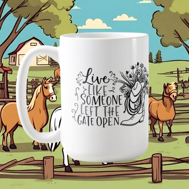 Söta hästälskare ord art Koffee Mugg (Skapare uppladdad)