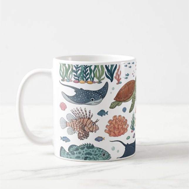 Söta Havsdjur Kaffemugg (Vänster)