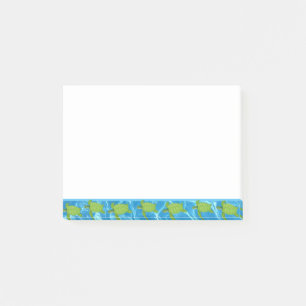 Söta havssköldpaddor på vatten post-it block