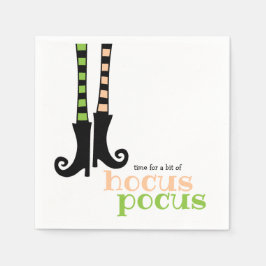 Söta Häxstrumpor Stövlar Hocus Pocus Halloween Pappersservett
