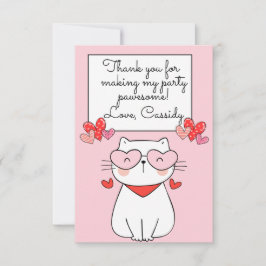 Söta Hearts Kitten, är du Kitten mig på födelsedag Tack Kort