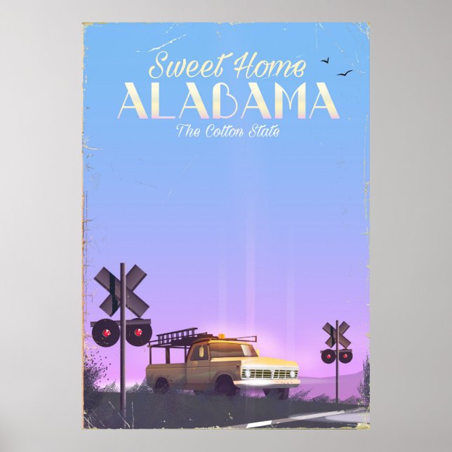 "Söta hem" Alabama Resaffischablong Poster (Framsidan)