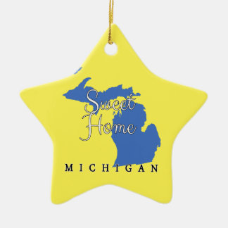 Söta hem- Michigan Julgransprydnad Keramik
