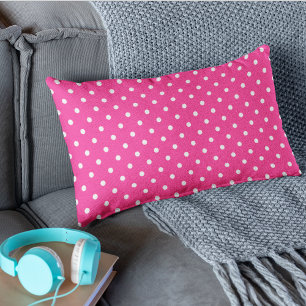 Söta heta rosa prickar Mönster Lumbarkudde