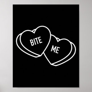 Söta hjärtan biter mig, rolig anti-valentinsdag  poster