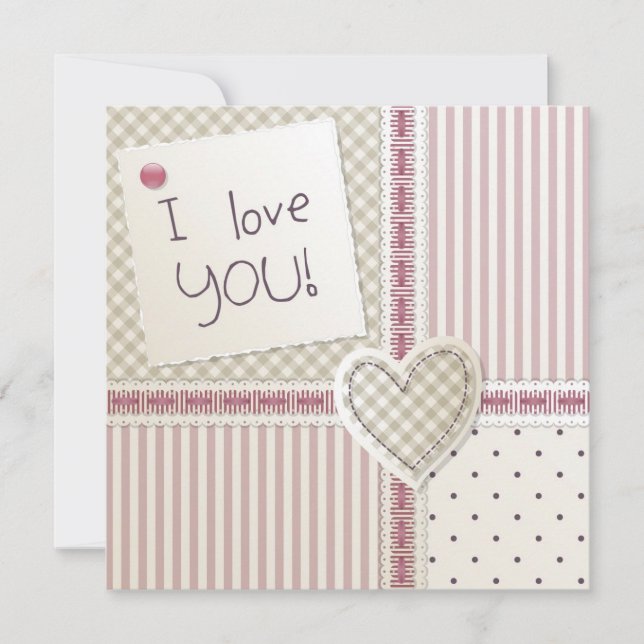 Söta hjärtan inbjudan (Framsida)