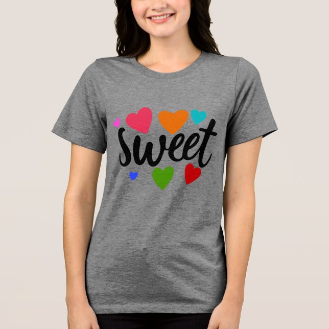 söta hjärtan  t shirt (Framsida)