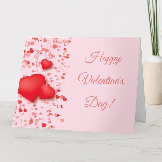 SÖTA HJÄRTAN VALENTINSKORT KORT (Framsida)