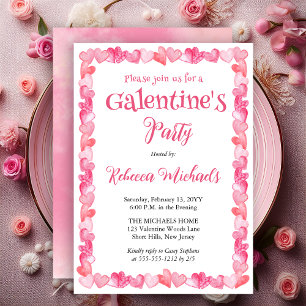 Söta Hjärtans Ram Galentine's Dag Fest Inbjudningar