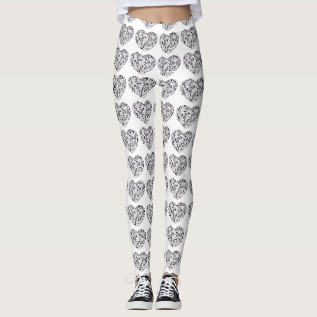 Söta Hjärtbyxor Leggings (Framsida)