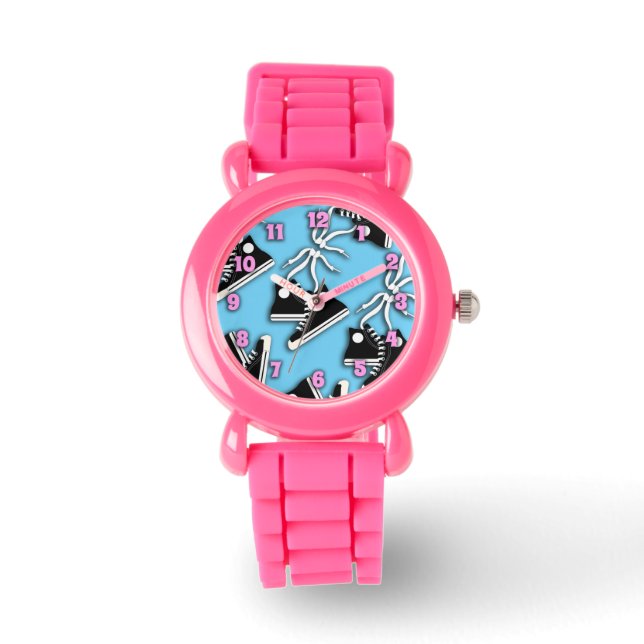 Söta höga skor mönster armbandsur (Framsida)