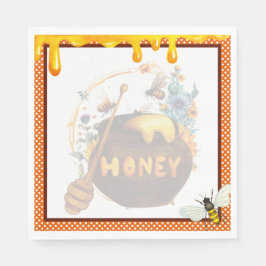 Söta honeybee Baby Shower Napkins Pappersservett