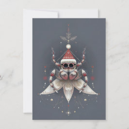Söta hoppande spindel julkort