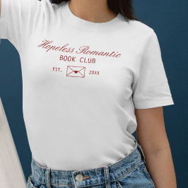 Söta Hopplöst Romantisk Bokklubb T Shirt