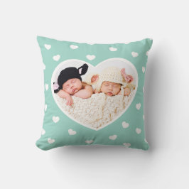 Söta hörn, Anpassningsbar Foto Pillow / Mint Kudde