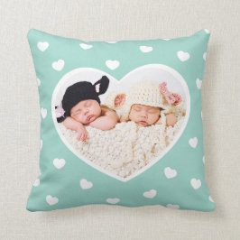 Söta hörn, Anpassningsbar Foto Pillow / Mint Kudde