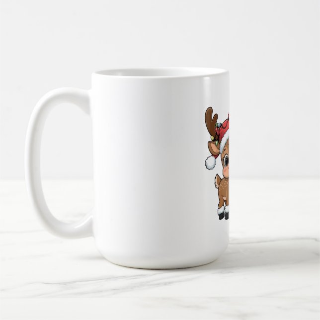 Söta höstens renar & snömannen kaffemugg (Vänster)