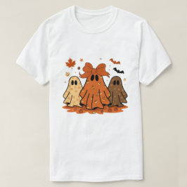 Söta Höstgubbar Pumpamuster Orangebåge Höst T Shirt