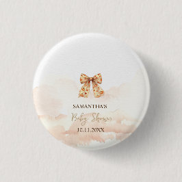 Söta höstpumpabåge baby shower knapp