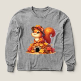 Söta hösttema ekorrar för ekorreälskare t shirt