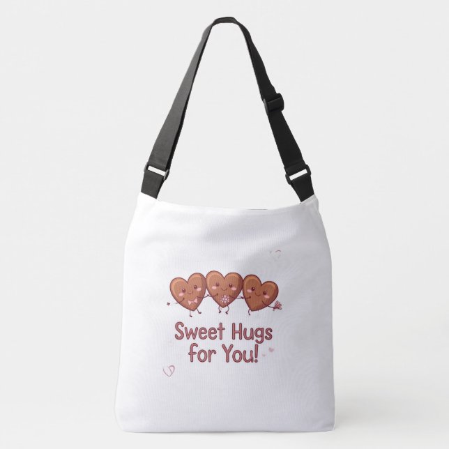 Söta Hugs åt dig - Cute Valentine Day T-Shirt Axelväska (Framsida)