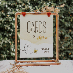 Söta Humla-babyvykort och presentkort Poster