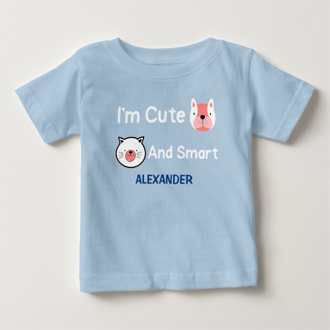Söta Hund Katt Husdjur Djur Personalisera  T Shirt (Framsida)