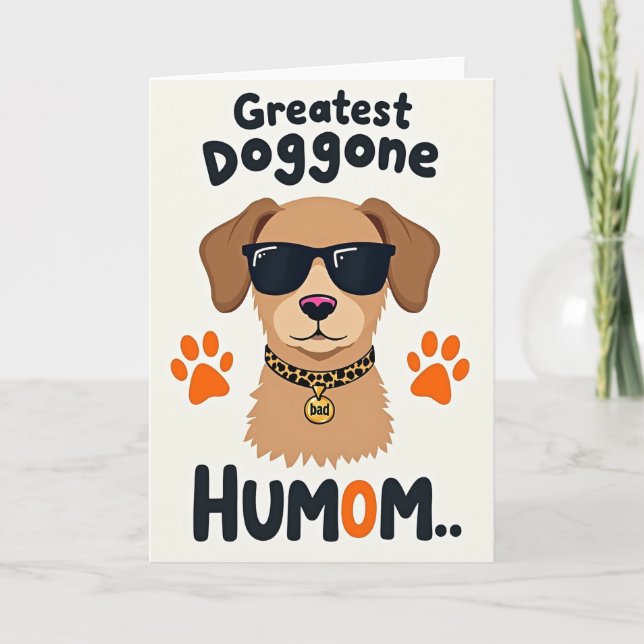 Söta Hund Porträtt Kort (Framsida)