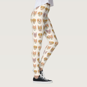 Söta hundansikten Roligt mönster för husdjursälska Leggings