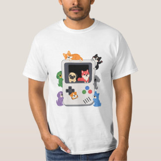Söta Hundar Retro Game Boy Konsol T-Shirt