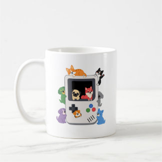 Söta Hundar Retro Game Boy Konsoll Kaffe Mugg
