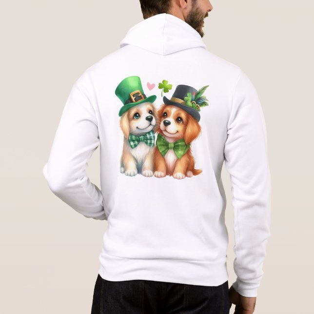 Söta hundar St. Patrick's Day-design-67538 T Shirt (Baksida)