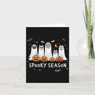 Söta hundar utklädda som spöken Roligt Halloween Kort