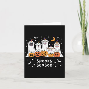 Söta hundar utklädda som spöken Roligt Halloween Kort