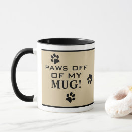 Söta Hundavtryck Typsnitt Hundälskare Mugg