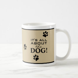 Söta Hundavtryckstypografi Rolig Hundägare Husdjur Kaffemugg