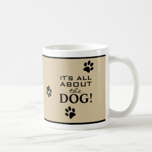 Söta Hundavtryckstypografi Rolig Hundägare Husdjur Kaffemugg
