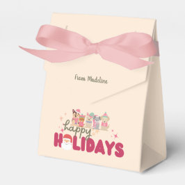 Söta hundens familj eller företags platta semester presentaskar