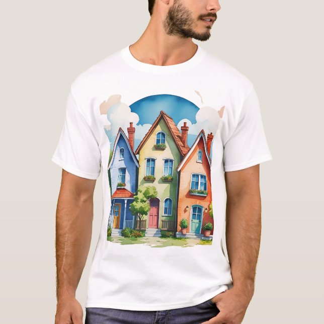 Söta hus t shirt (Framsida)