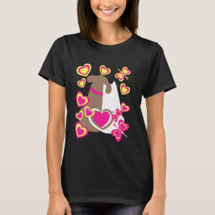 Söta husdjur hund katt hund hjärta retro 80-tal t shirt