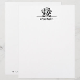 Söta husdjur minimalistisk design - Hund 1 Brevhuvud