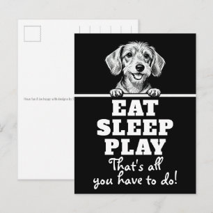 Söta husdjur minimalistisk design - Hund 1 Vykort