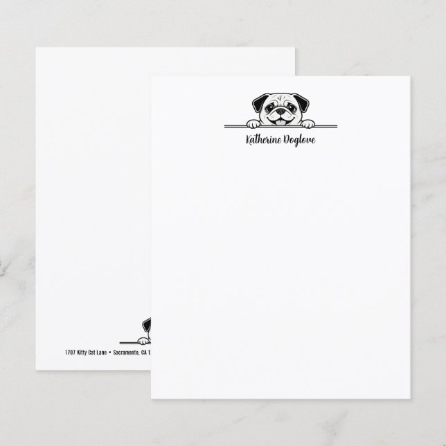 Söta husdjur minimalistisk design - Hund 2 (Fram/baksida)