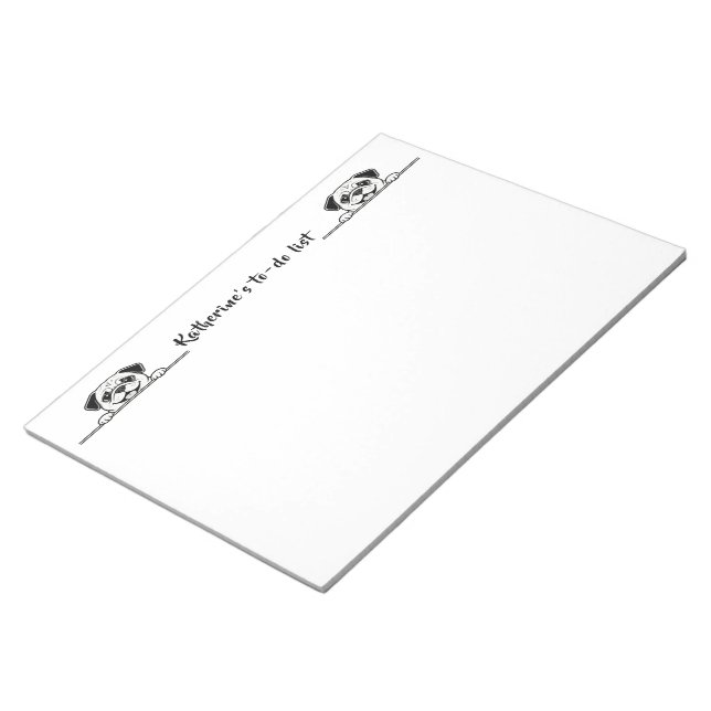 Söta husdjur minimalistisk design - Hund 2 Anteckningsblock (Vinklad)
