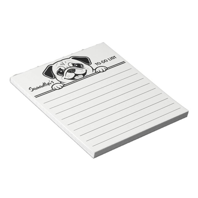 Söta husdjur minimalistisk design - Hund 2 Anteckningsblock (Vinklad)