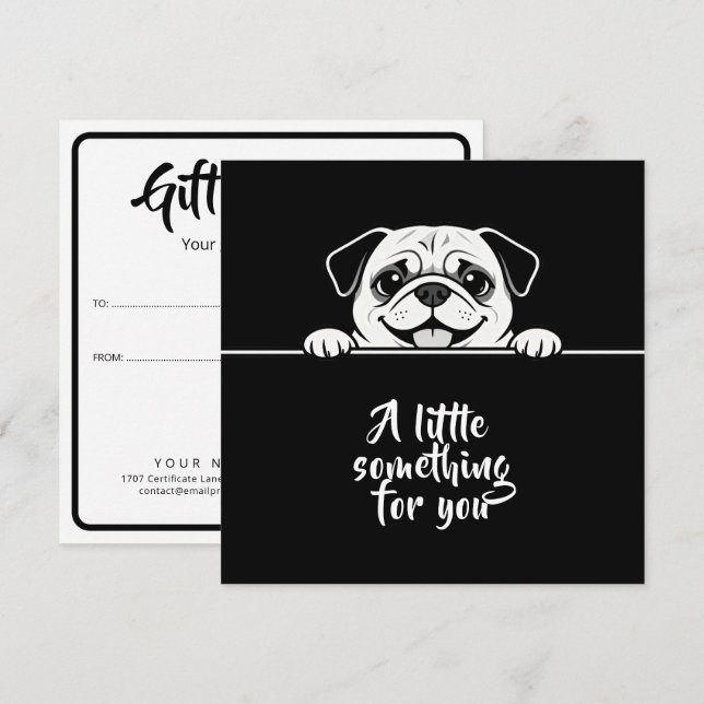 Söta husdjur minimalistisk design - Hund 2 Anteckningskort (Fram/baksida)
