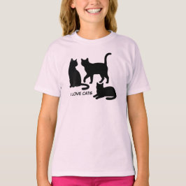 Söta husdjur Silhuetter Design - Katter 1 T Shirt
