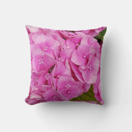 Söta Hydrangea Rosa Blommor  Kudde